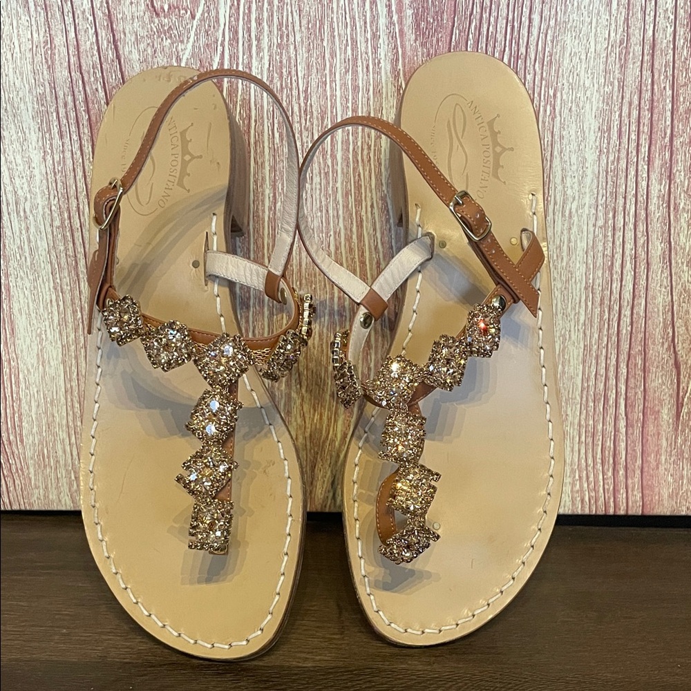 Antica Positano Jewel Sandals Made in Italy
